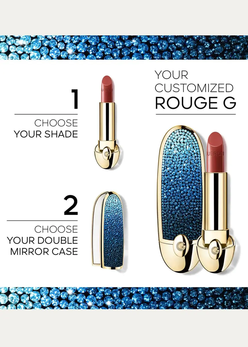 Guerlain Limited Edition L'Heure Bleue Rouge G Customizable Lipstick Case, Bleu Astral | Thumbnail 2