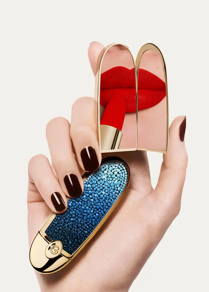 Guerlain Limited Edition L'Heure Bleue Rouge G Customizable Lipstick Case, Bleu Astral | Thumbnail 4