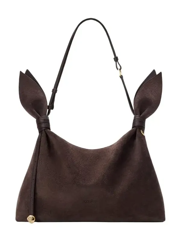 Scarf Medium Suede Shoulder Bag