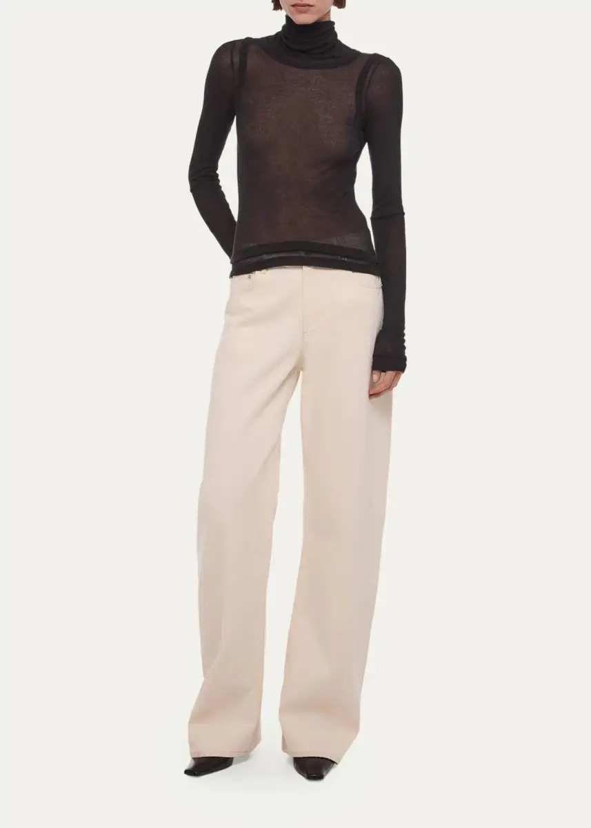 Helmut Lang Layered Sheer Turtleneck Top | Thumbnail 2 Helmut Lang Layered Sheer Turtleneck Top | Thumbnail 2