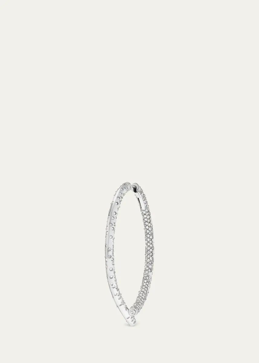 TABAYER 18K White Gold Diamond Oera Hoop Earrings | Thumbnail 2