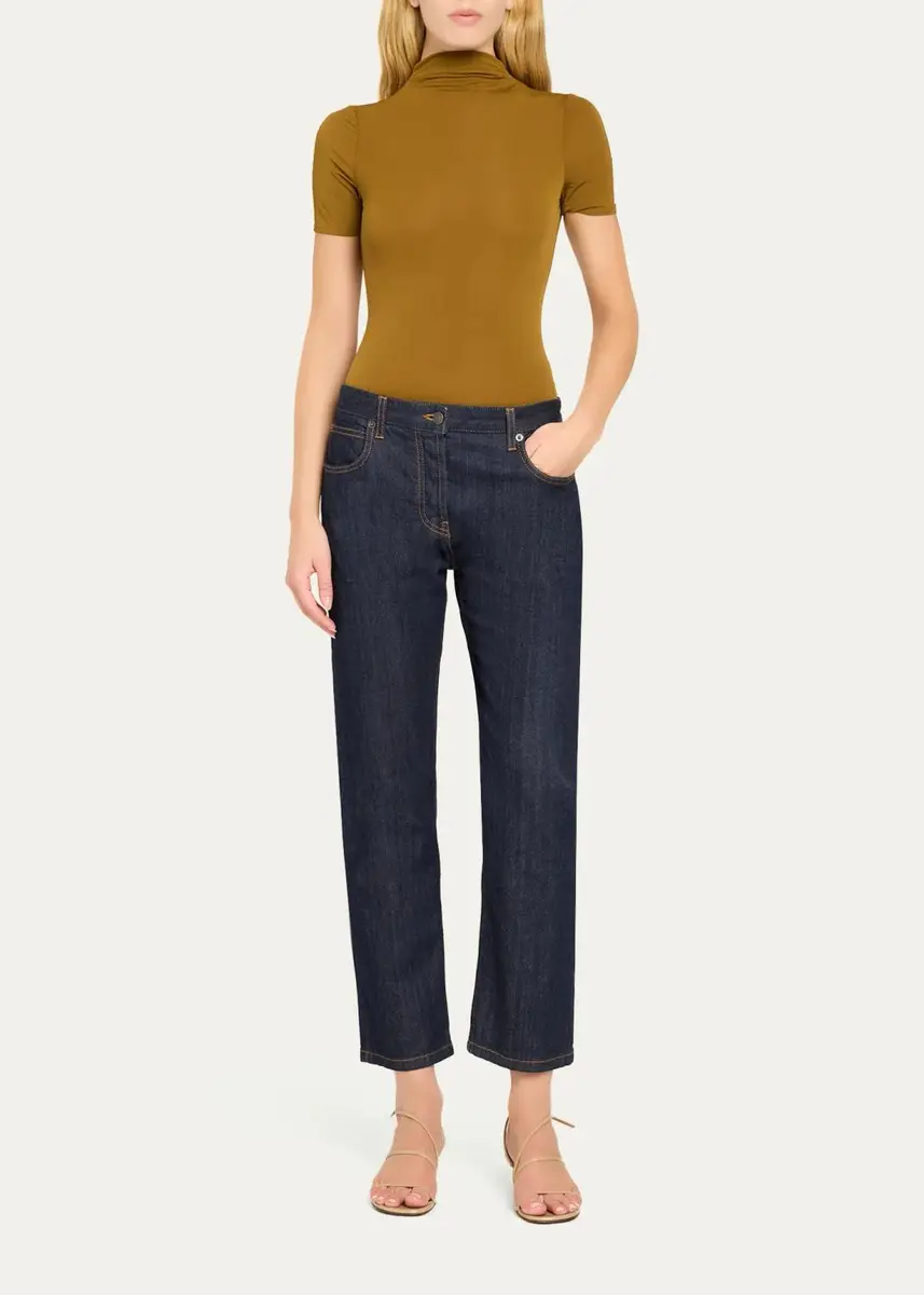 Ronny Kobo Tommy Mock-Neck Jersey Bodysuit | Thumbnail 2 Ronny Kobo Tommy Mock-Neck Jersey Bodysuit | Thumbnail 2