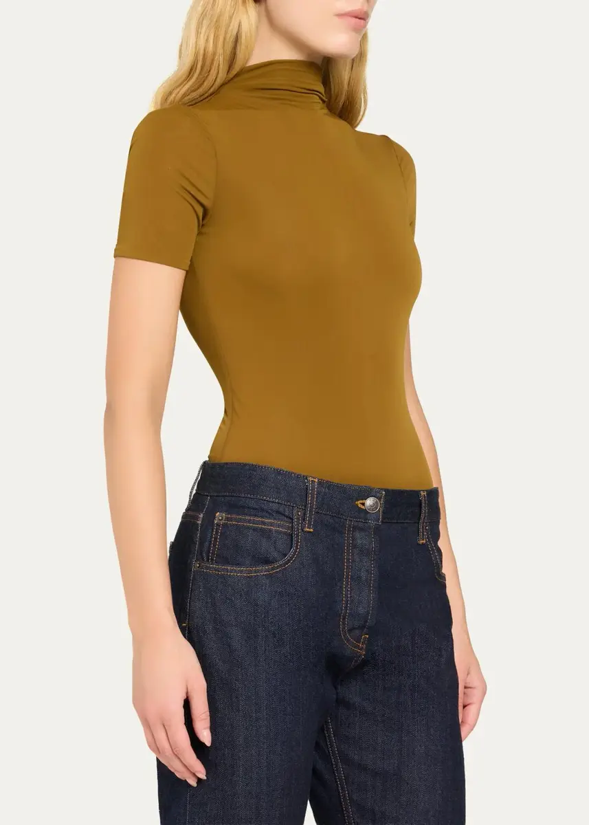 Ronny Kobo Tommy Mock-Neck Jersey Bodysuit | Thumbnail 4 Ronny Kobo Tommy Mock-Neck Jersey Bodysuit | Thumbnail 4