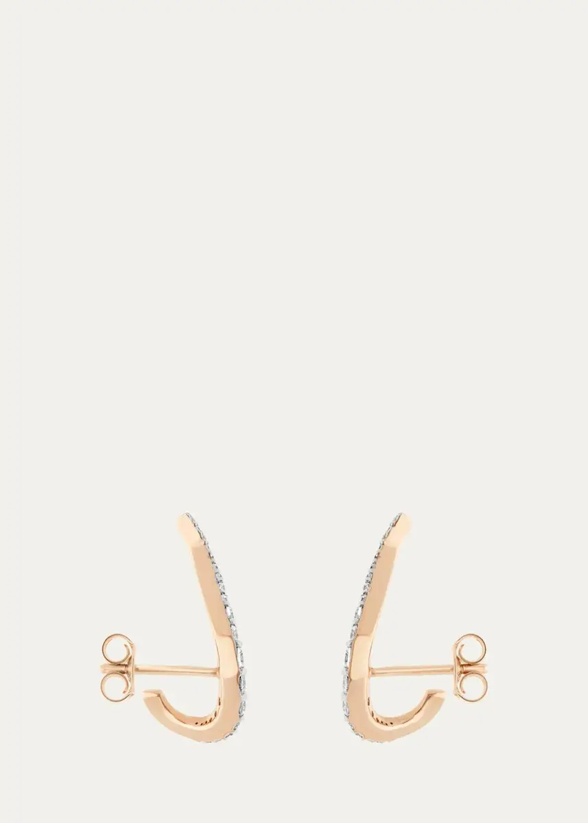 Marie Mas 14K Rose Gold Halo Diamond Climber Earrings, 0.5tcw | Thumbnail 3 Marie Mas 14K Rose Gold Halo Diamond Climber Earrings, 0.5tcw | Thumbnail 3