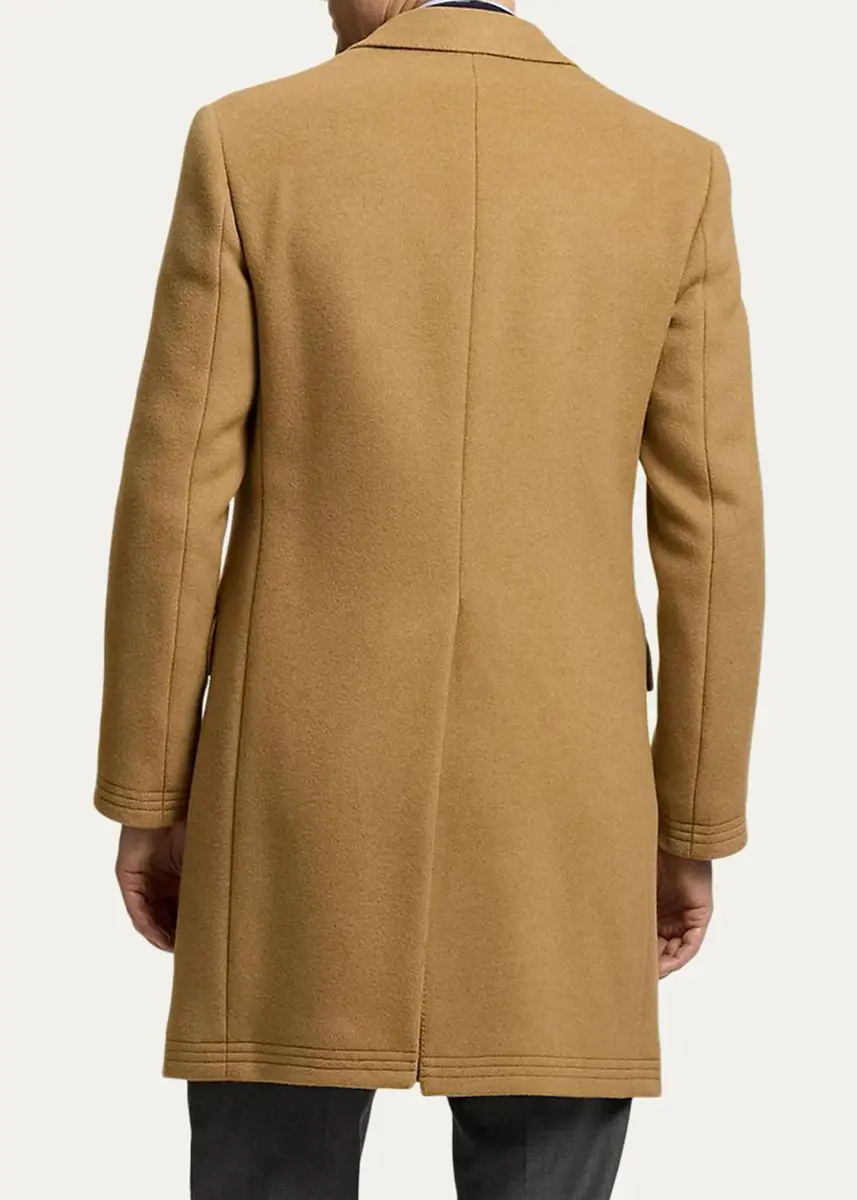 Ralph Lauren Purple Label Men's Kent Hand-Tailored Wool-Blend Top Coat | Thumbnail 3