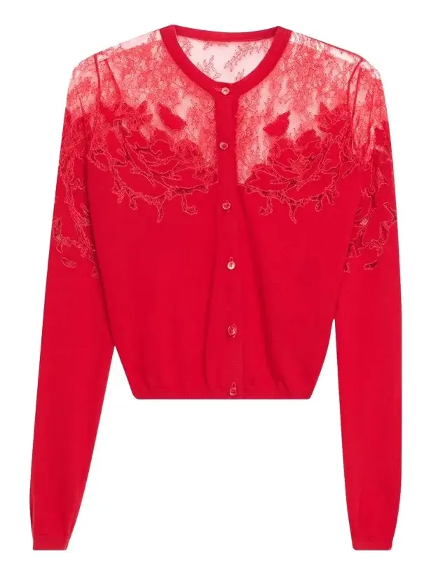 Talia Lace Wool Cardigan Talia Lace Wool Cardigan