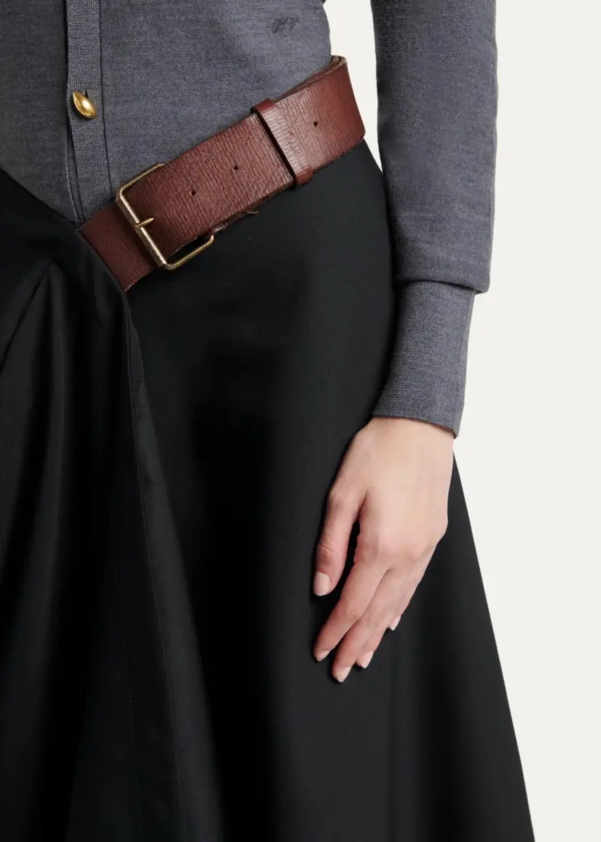 Bottega Veneta Belted Asymmetric Draped Wool Midi Wrap Skirt | Thumbnail 5