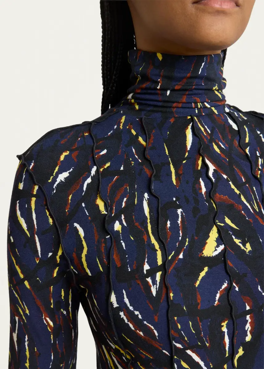 Proenza Schouler White Label Mabel Abstract Jersey Midi Dress | Thumbnail 5 Proenza Schouler White Label Mabel Abstract Jersey Midi Dress | Thumbnail 5
