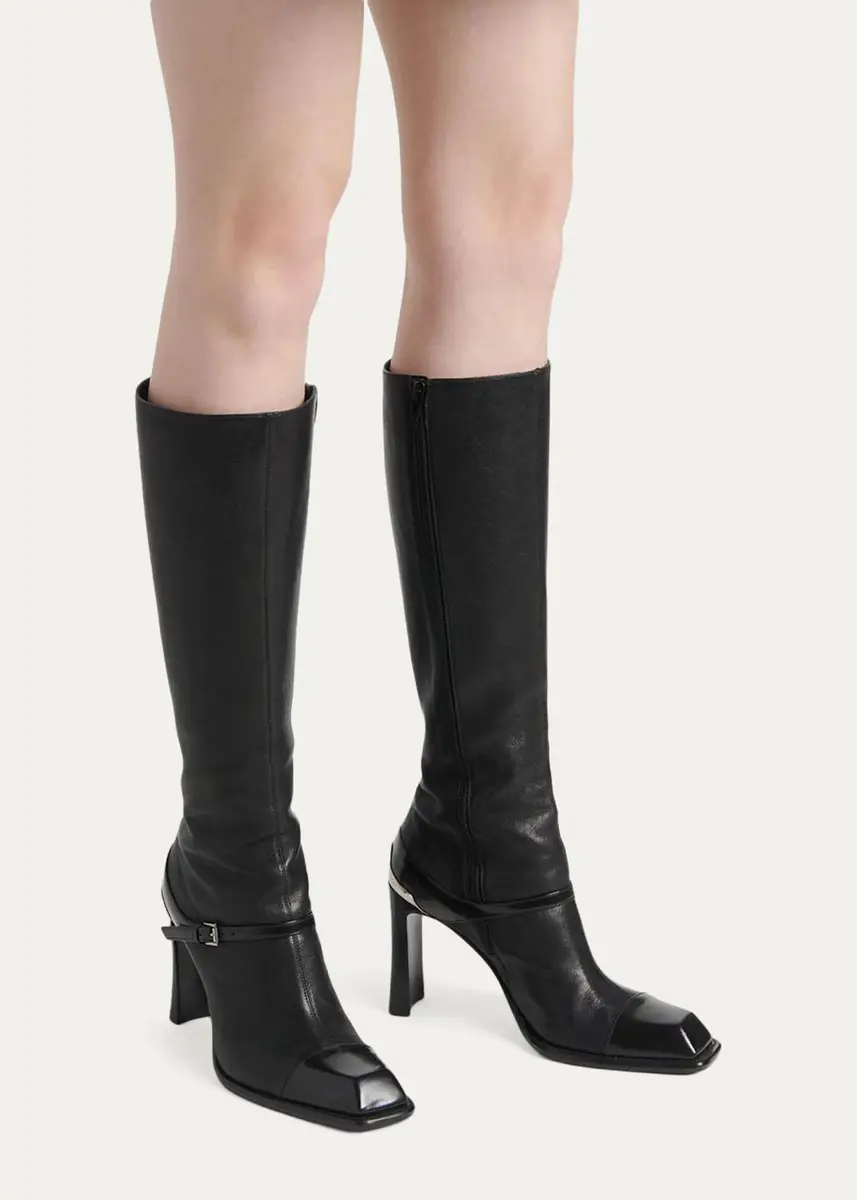 Alexander McQueen 95mm Niko Leather Knee-High Boots | Thumbnail 2 Alexander McQueen 95mm Niko Leather Knee-High Boots | Thumbnail 2