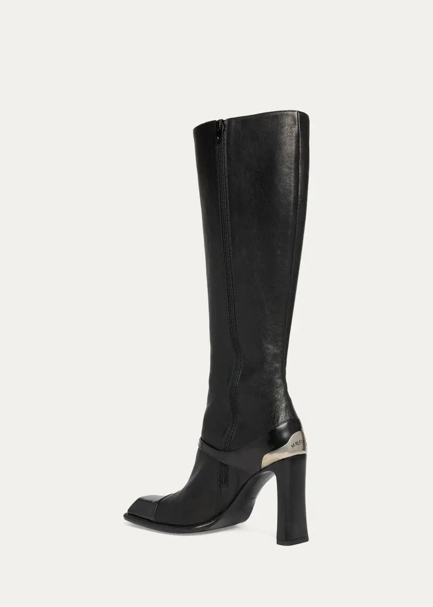 Alexander McQueen 95mm Niko Leather Knee-High Boots | Thumbnail 4 Alexander McQueen 95mm Niko Leather Knee-High Boots | Thumbnail 4