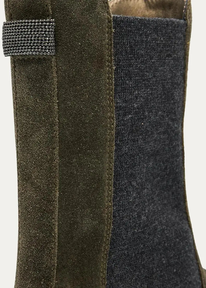 Brunello Cucinelli Suede Combat Boots | Thumbnail 5 Brunello Cucinelli Suede Combat Boots | Thumbnail 5