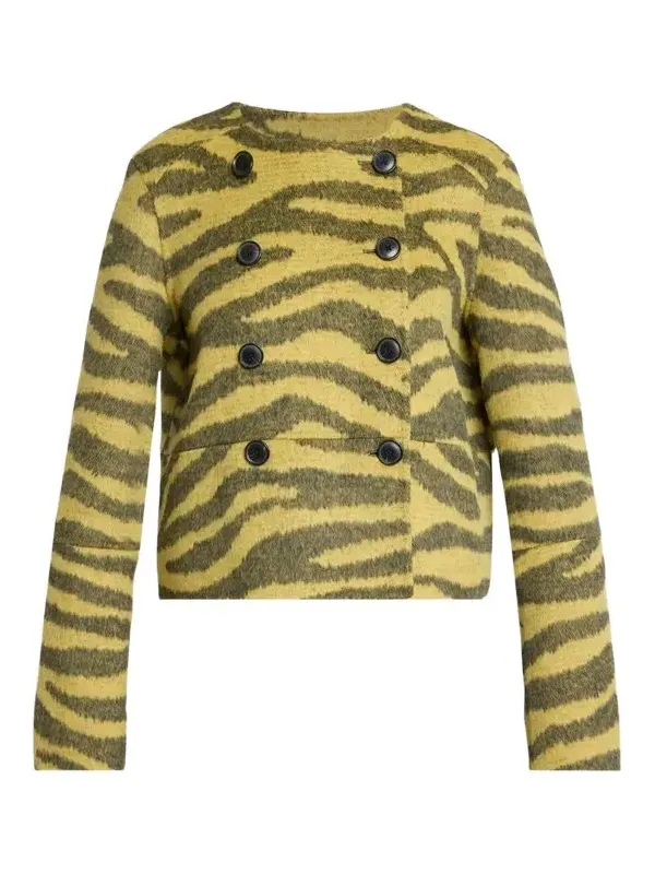 Courtney Zebra Wool-Cashmere Jacket Courtney Zebra Wool-Cashmere Jacket