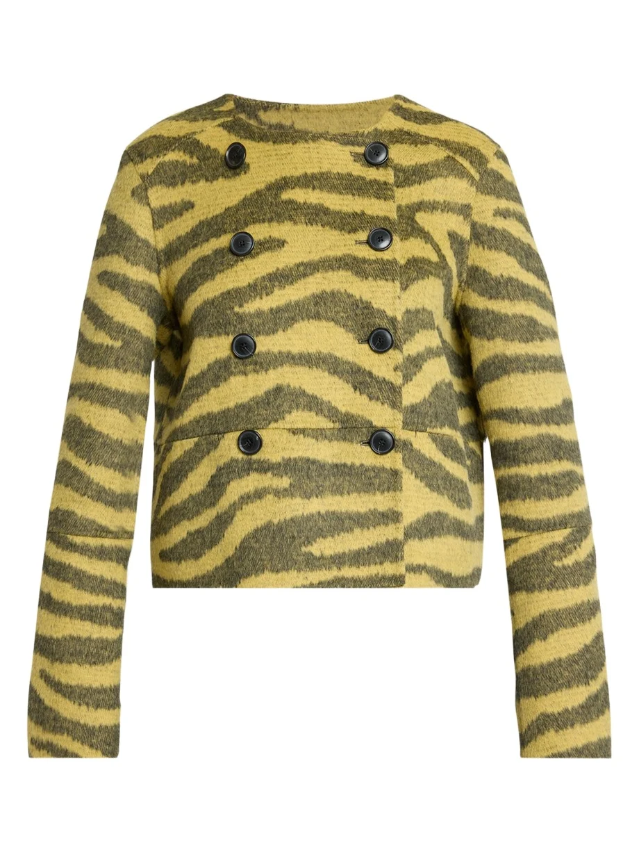 Courtney Zebra Wool-Cashmere Jacket Courtney Zebra Wool-Cashmere Jacket