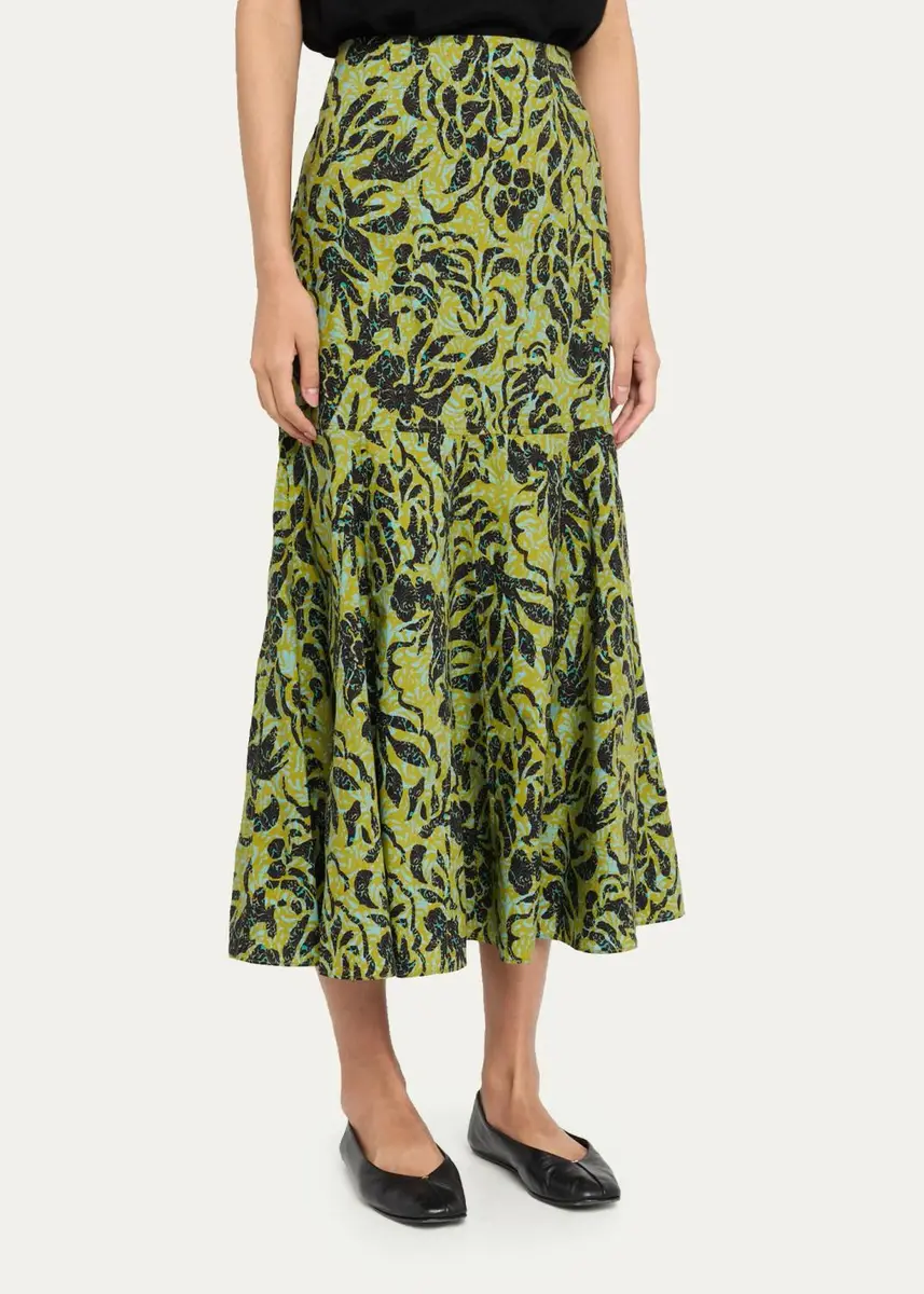 Ulla Johnson Clarisse Floral Trumpet Skirt | Thumbnail 4 Ulla Johnson Clarisse Floral Trumpet Skirt | Thumbnail 4