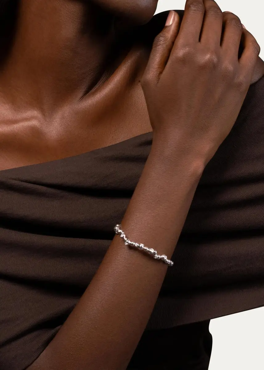 Reza Petillant Perle 18K White Gold Diamond Bangle | Thumbnail 2 Reza Petillant Perle 18K White Gold Diamond Bangle | Thumbnail 2