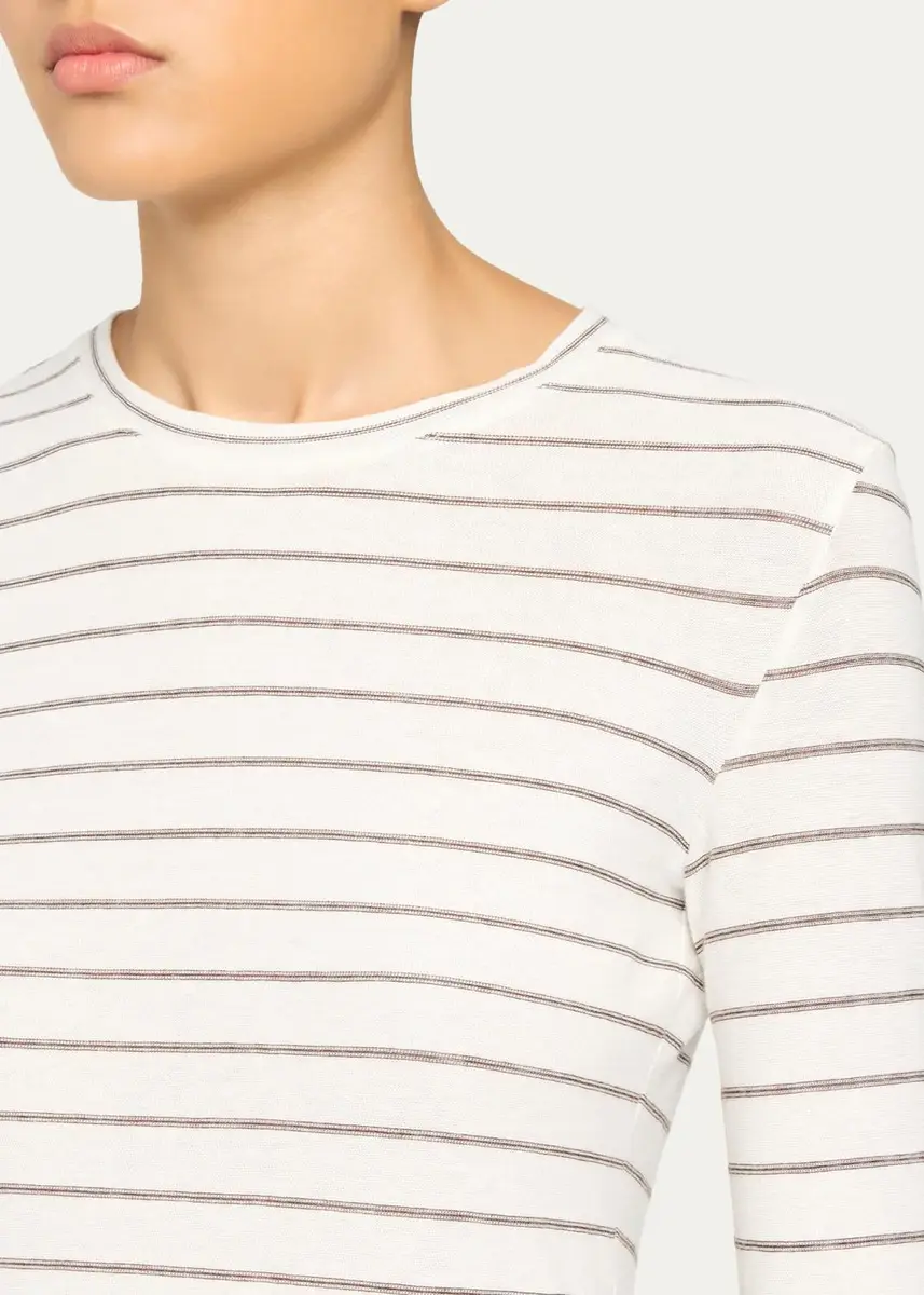 Vince Striped Long-Sleeve Cotton T-Shirt | Thumbnail 5 Vince Striped Long-Sleeve Cotton T-Shirt | Thumbnail 5