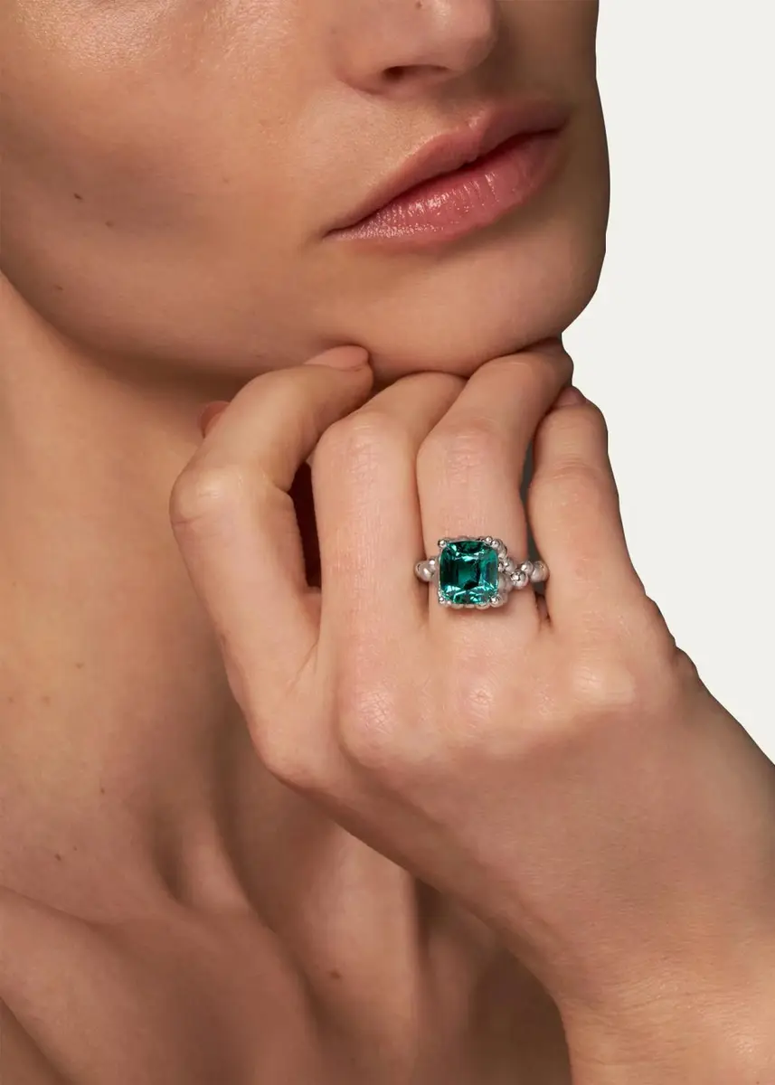 Reza Petillant Perle 18K White Gold Tourmaline Ring | Thumbnail 2 Reza Petillant Perle 18K White Gold Tourmaline Ring | Thumbnail 2
