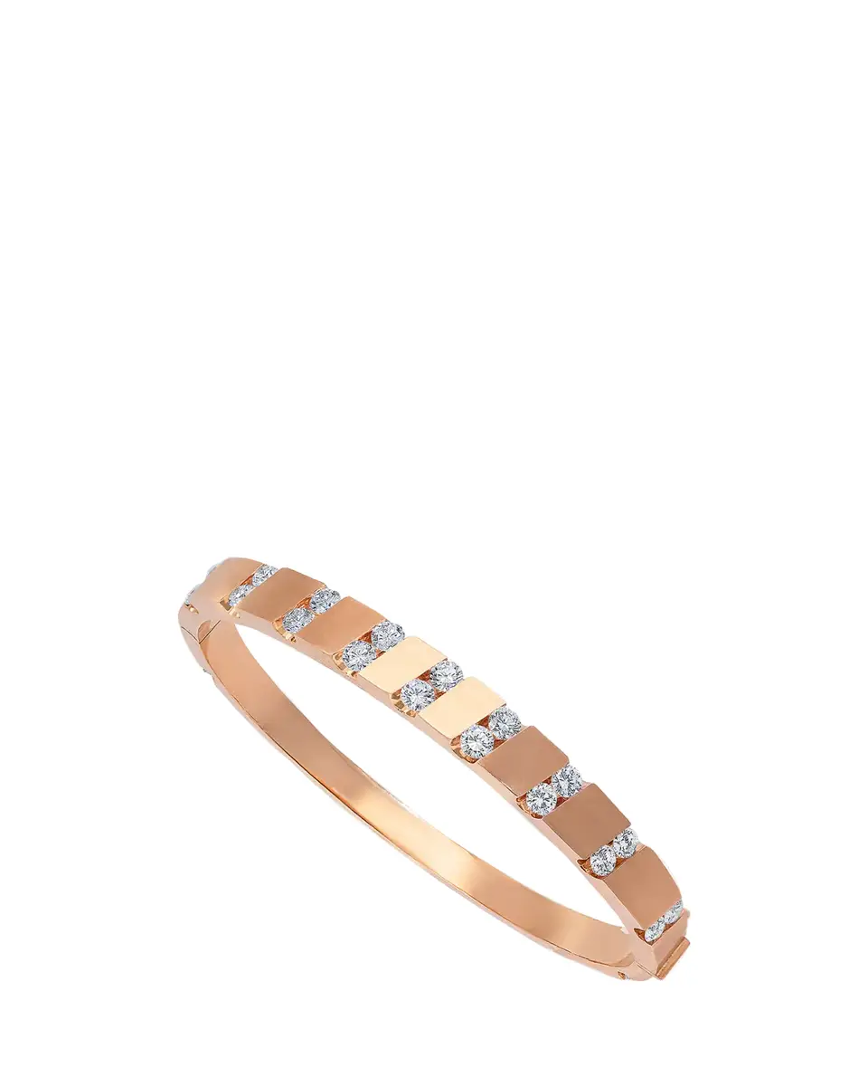Reza Nexus 18K Rose Gold Alternating Diamond Bangle | Thumbnail 2 Reza Nexus 18K Rose Gold Alternating Diamond Bangle | Thumbnail 2