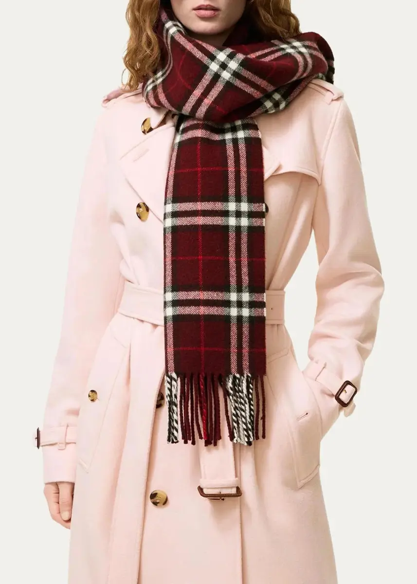 Burberry Sparkle Check Cashmere Scarf | Thumbnail 2