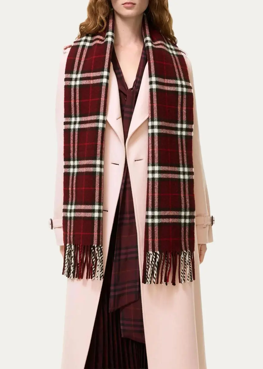 Burberry Sparkle Check Cashmere Scarf | Thumbnail 3