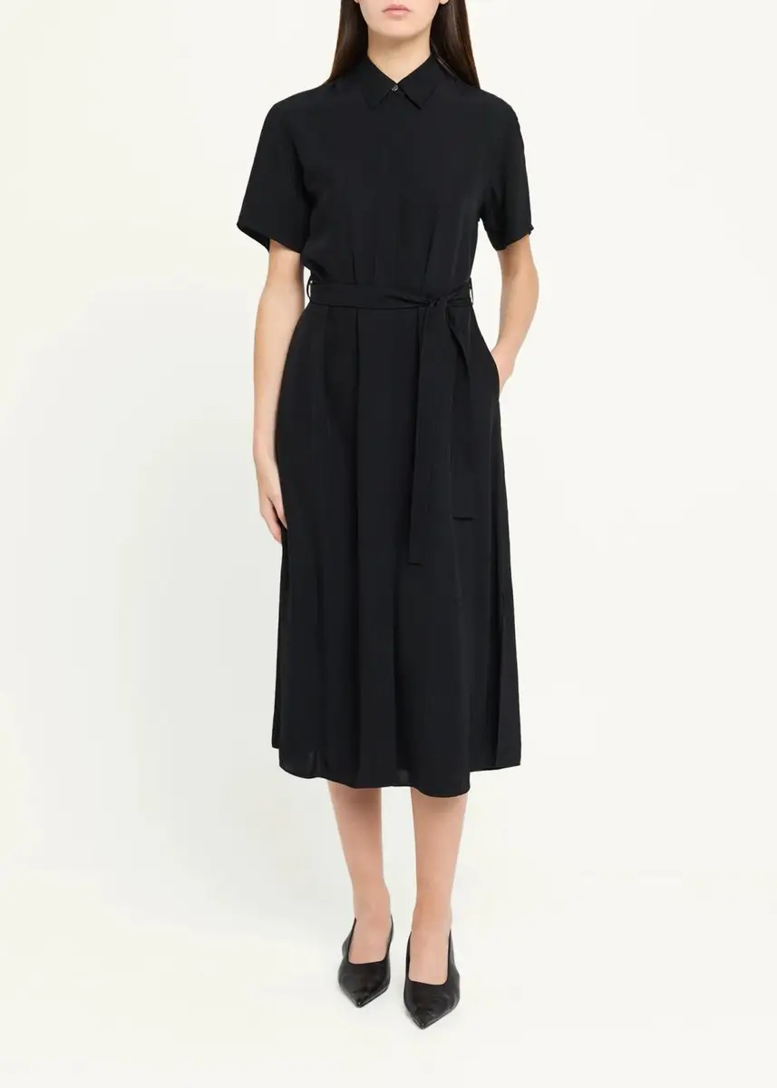 Theory Belted Twill Midi Shirtdress | Thumbnail 2 Theory Belted Twill Midi Shirtdress | Thumbnail 2
