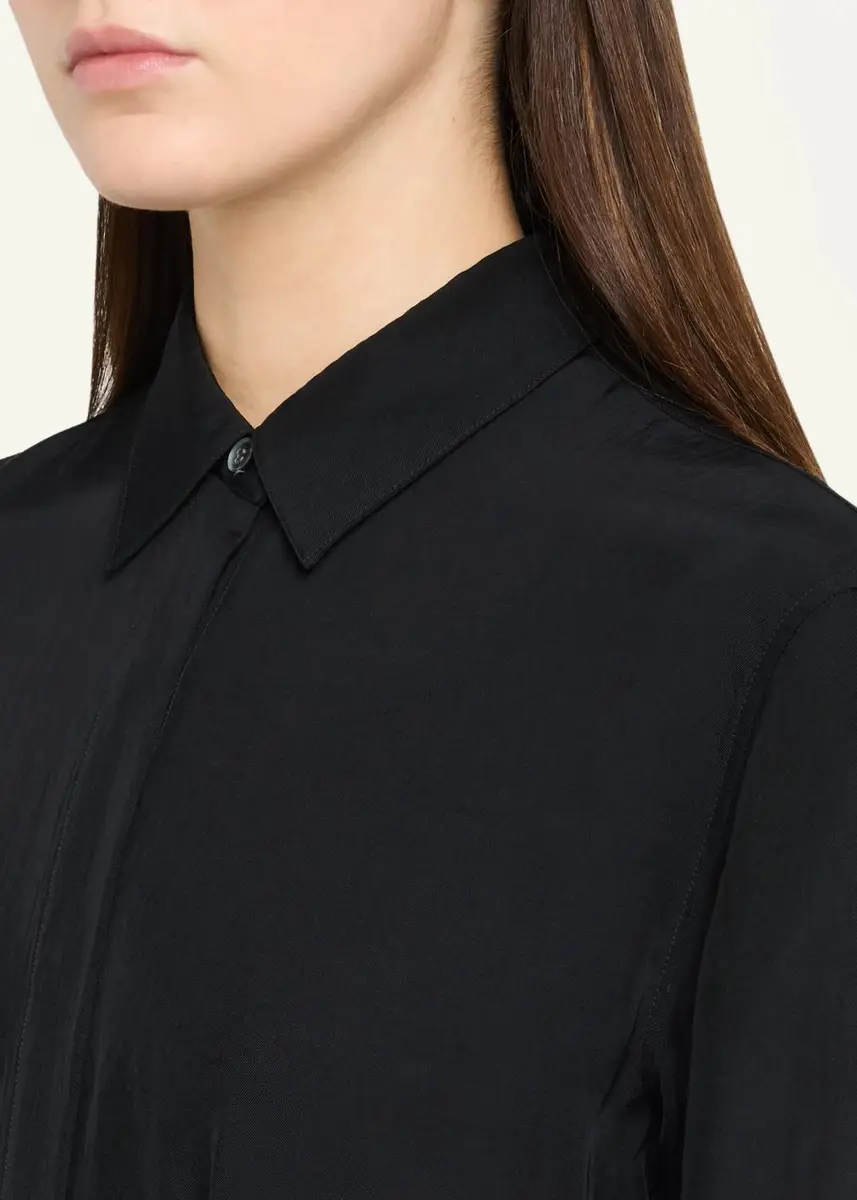Theory Belted Twill Midi Shirtdress | Thumbnail 5 Theory Belted Twill Midi Shirtdress | Thumbnail 5