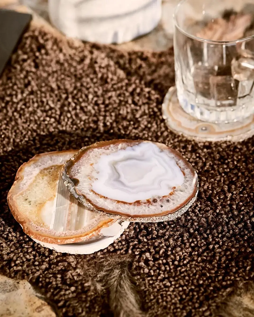 Anna New York Natural Agate Coasters, Set of 4 | Thumbnail 3