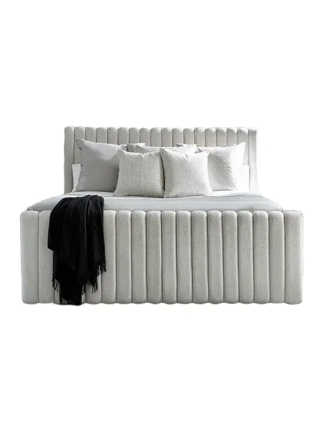 Bernhardt Silhouette Channel-Tufted Queen Bed