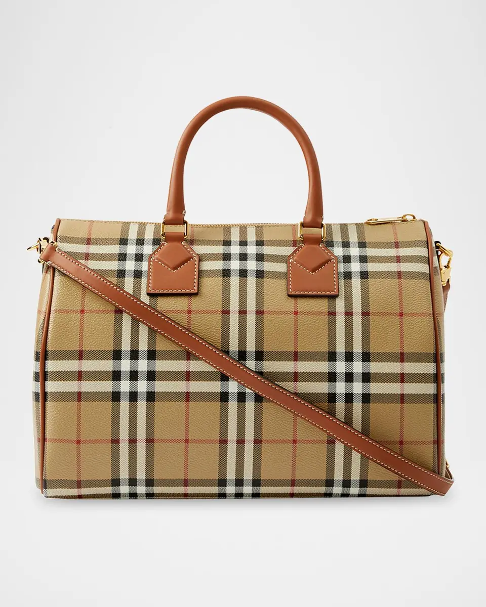 Burberry Check Large Bowling Top-Handle Bag | Thumbnail 5 Burberry Check Large Bowling Top-Handle Bag | Thumbnail 5