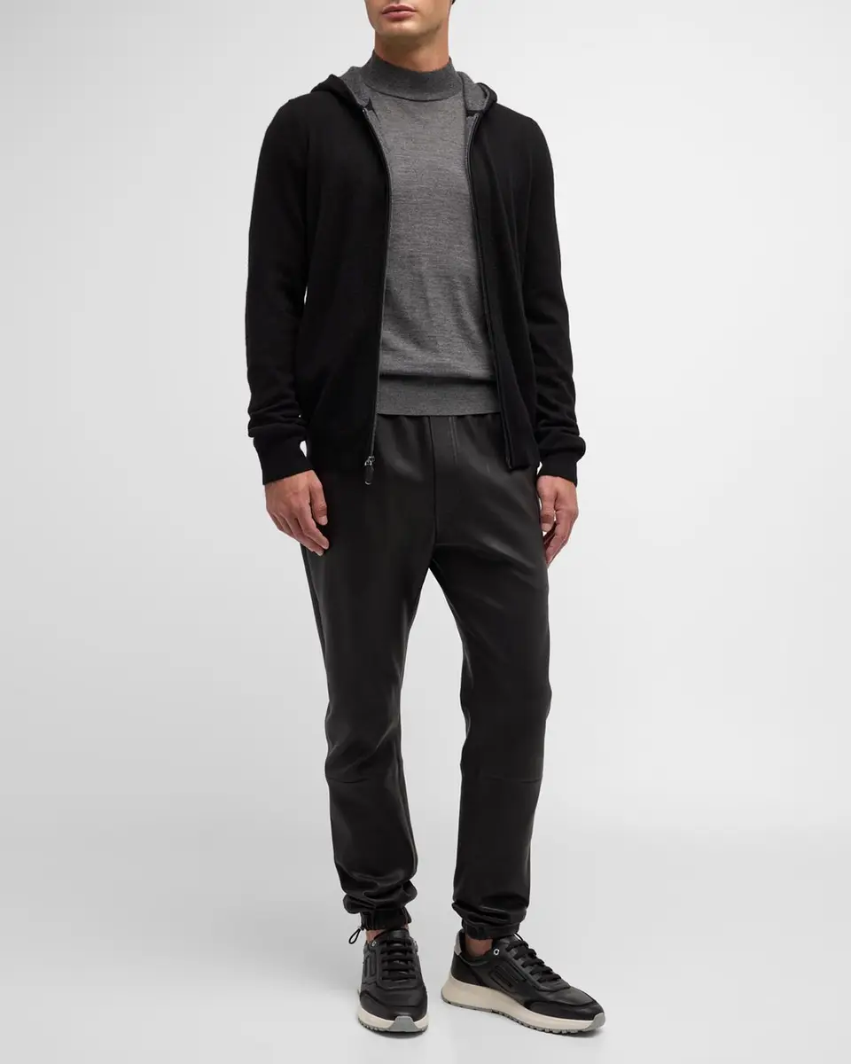 Neiman Marcus Men's Cashmere Full-Zip Hoodie | Thumbnail 2 Neiman Marcus Men's Cashmere Full-Zip Hoodie | Thumbnail 2