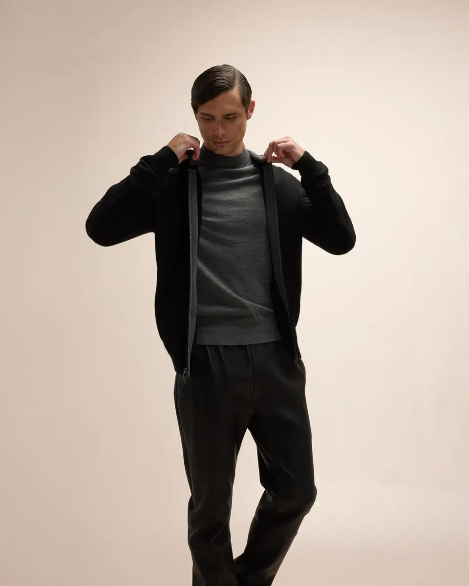 Neiman Marcus Men's Cashmere Full-Zip Hoodie | Thumbnail 5 Neiman Marcus Men's Cashmere Full-Zip Hoodie | Thumbnail 5
