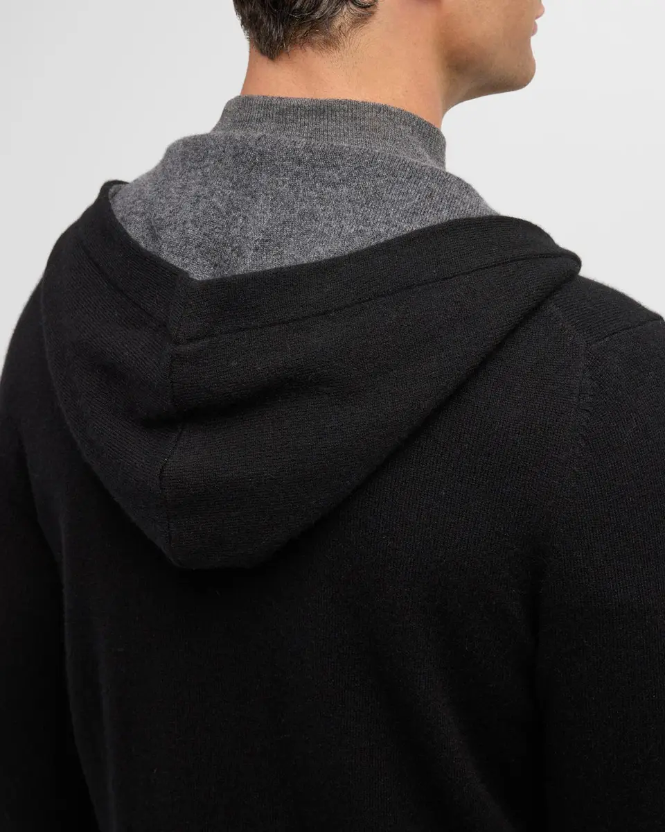 Neiman Marcus Men's Cashmere Full-Zip Hoodie | Thumbnail 6 Neiman Marcus Men's Cashmere Full-Zip Hoodie | Thumbnail 6