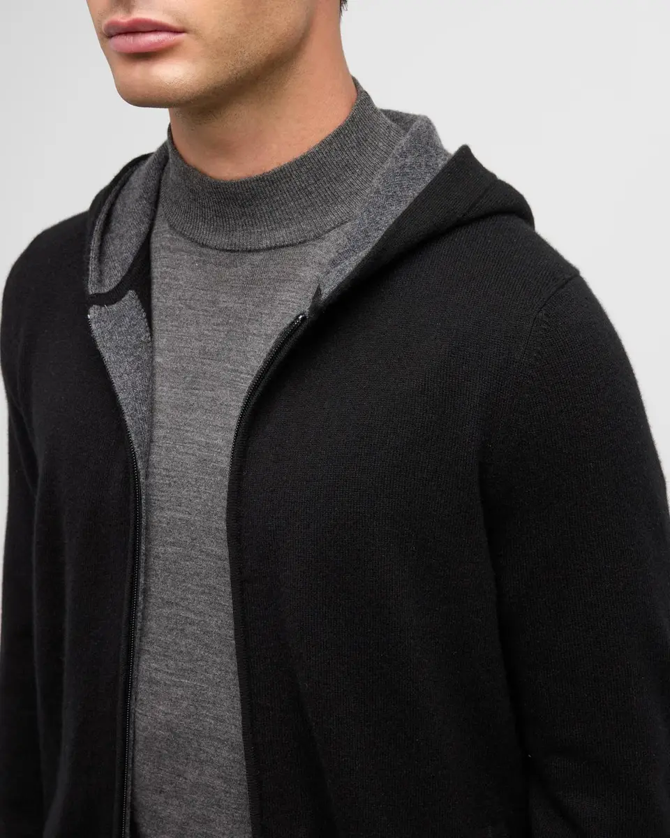 Neiman Marcus Men's Cashmere Full-Zip Hoodie | Thumbnail 8 Neiman Marcus Men's Cashmere Full-Zip Hoodie | Thumbnail 8
