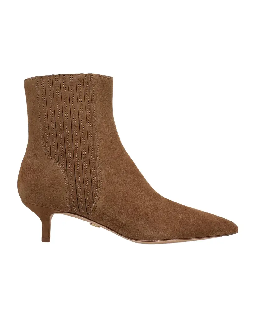 45mm Lisa Suede Kitten-Heel Booties 45mm Lisa Suede Kitten-Heel Booties