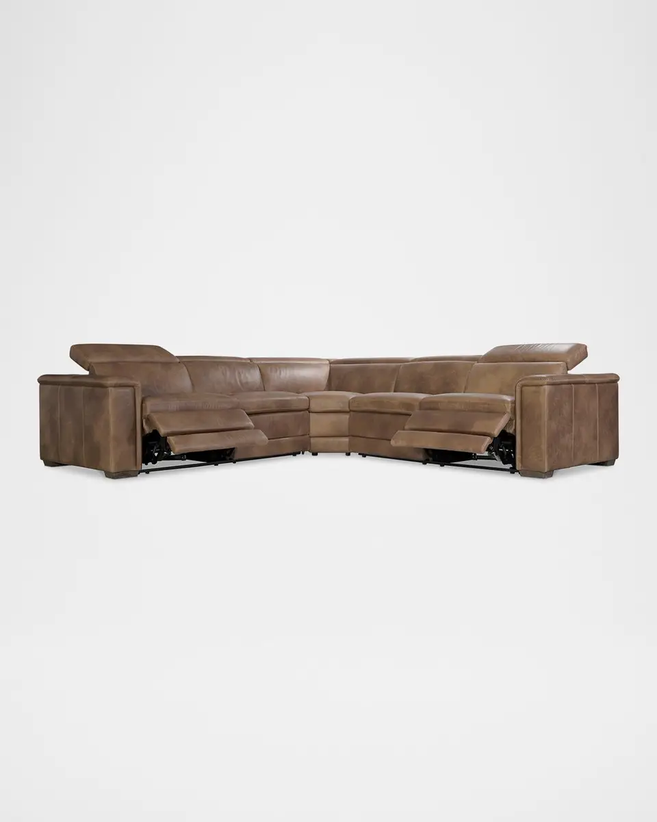 Bernhardt Lioni Leather 3-Piece Power Motion Sectional | Thumbnail 2 Bernhardt Lioni Leather 3-Piece Power Motion Sectional | Thumbnail 2