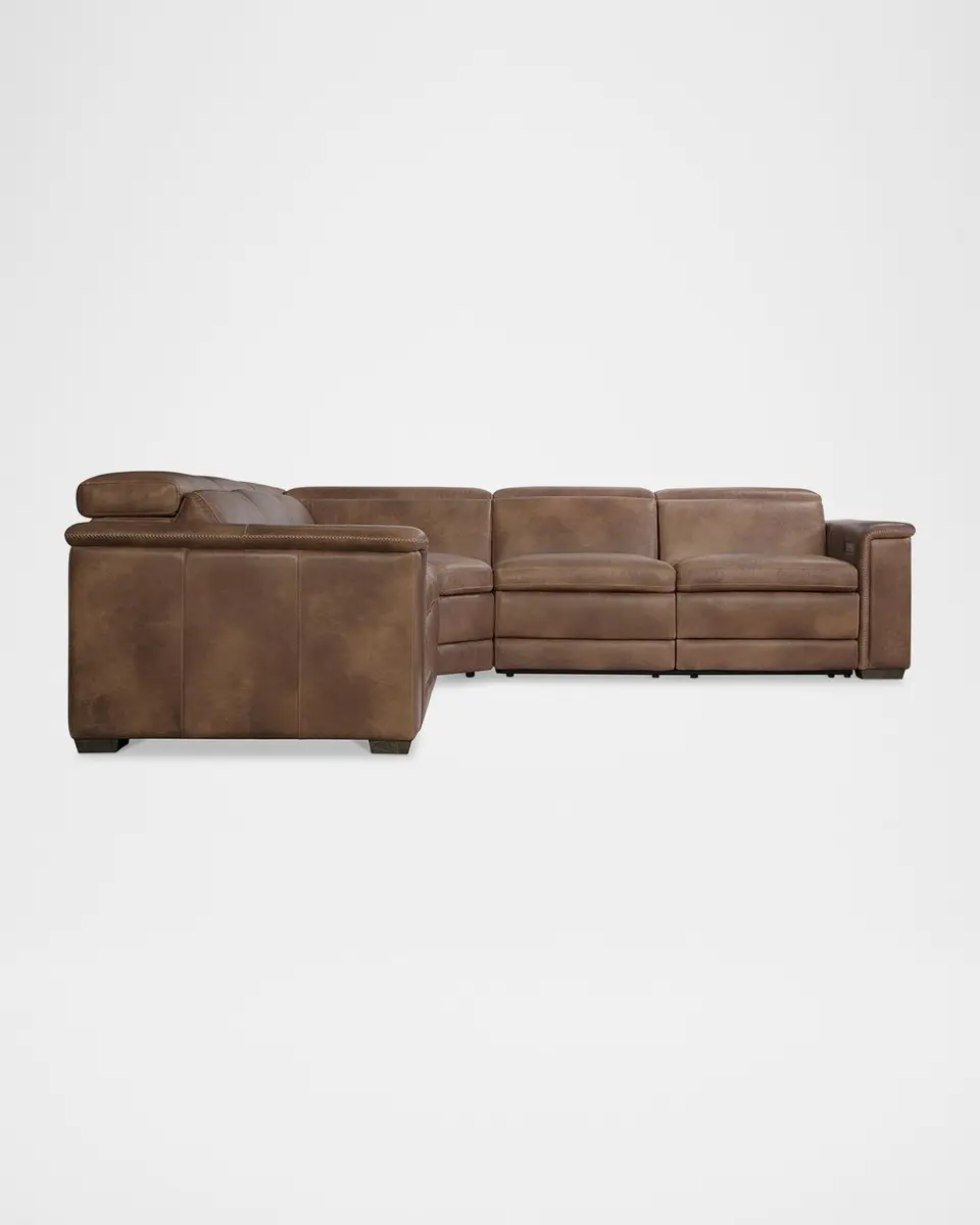 Bernhardt Lioni Leather 3-Piece Power Motion Sectional | Thumbnail 3 Bernhardt Lioni Leather 3-Piece Power Motion Sectional | Thumbnail 3