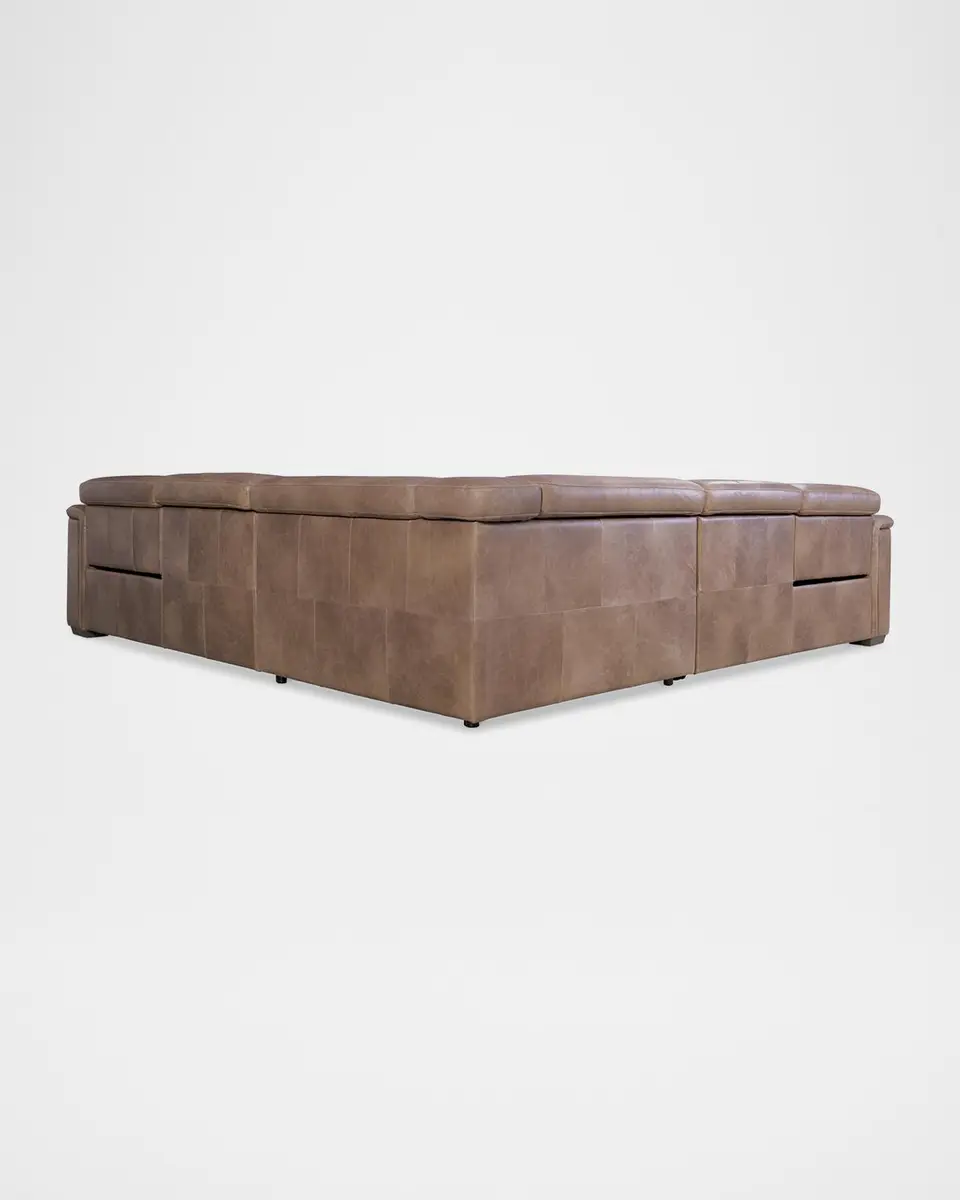 Bernhardt Lioni Leather 3-Piece Power Motion Sectional | Thumbnail 4 Bernhardt Lioni Leather 3-Piece Power Motion Sectional | Thumbnail 4
