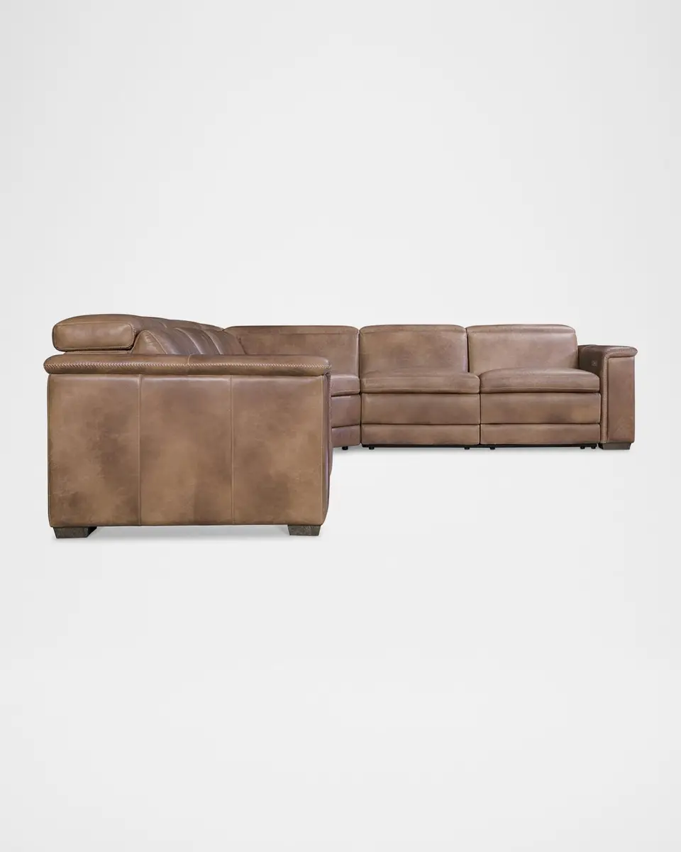 Bernhardt Lioni Leather 4-Piece Power Motion Sectional | Thumbnail 3 Bernhardt Lioni Leather 4-Piece Power Motion Sectional | Thumbnail 3