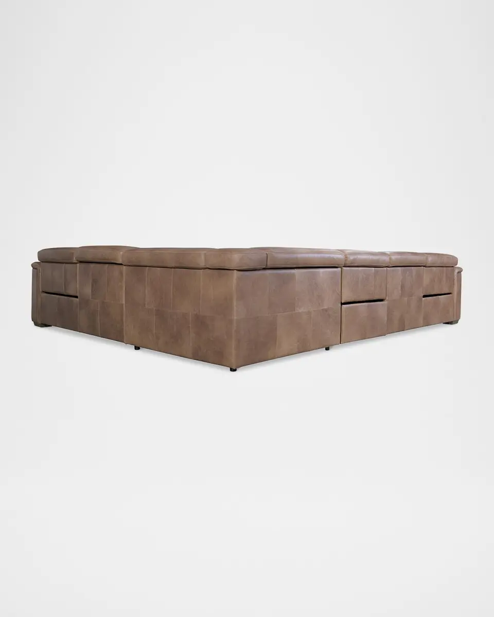 Bernhardt Lioni Leather 4-Piece Power Motion Sectional | Thumbnail 4 Bernhardt Lioni Leather 4-Piece Power Motion Sectional | Thumbnail 4