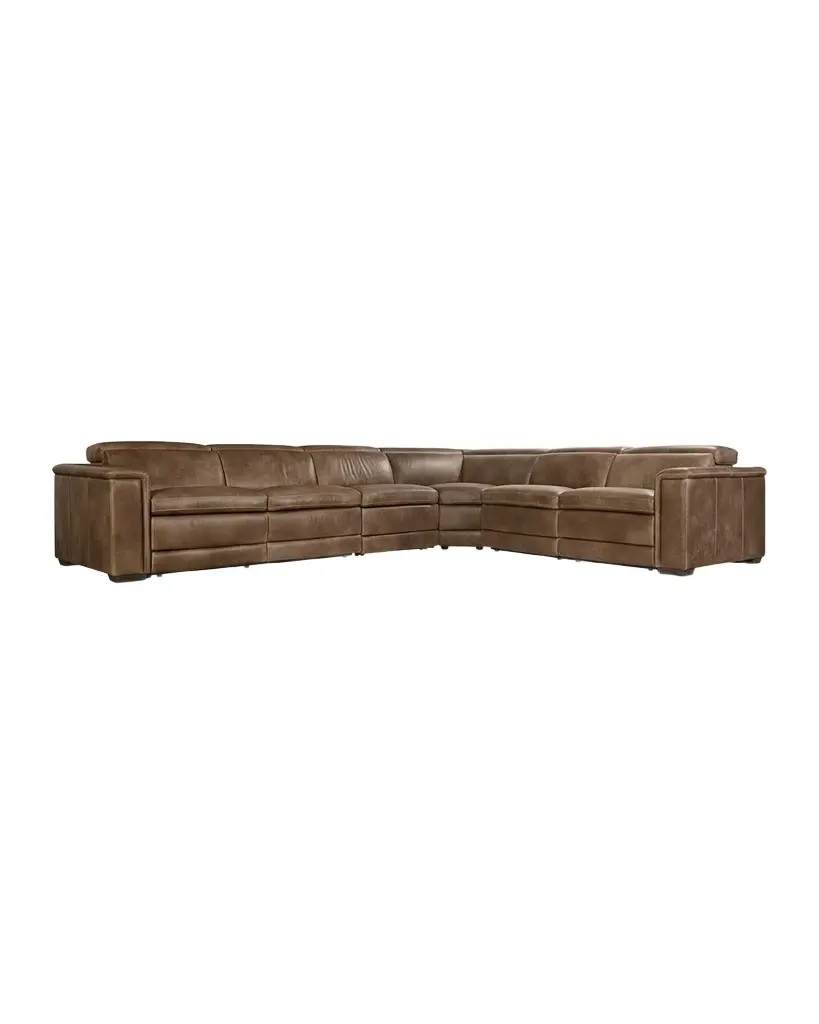 Bernhardt Lioni Leather 4-Piece Power Motion Sectional