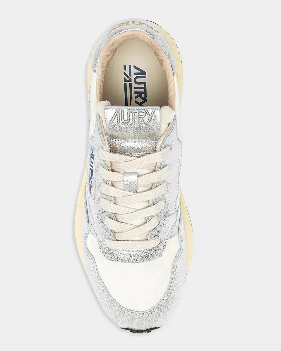 Autry Reelwind Metallic Leather Low-Top Sneakers | Thumbnail 4 Autry Reelwind Metallic Leather Low-Top Sneakers | Thumbnail 4