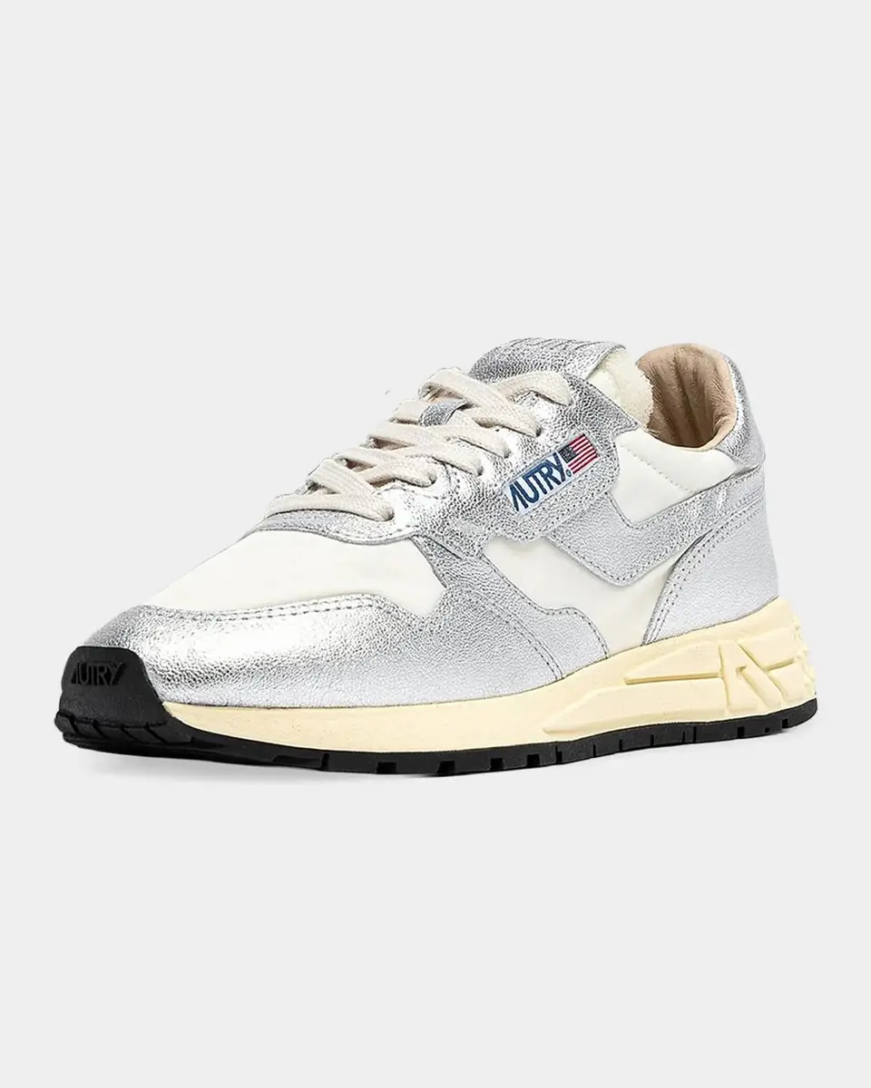 Autry Reelwind Metallic Leather Low-Top Sneakers | Thumbnail 6 Autry Reelwind Metallic Leather Low-Top Sneakers | Thumbnail 6