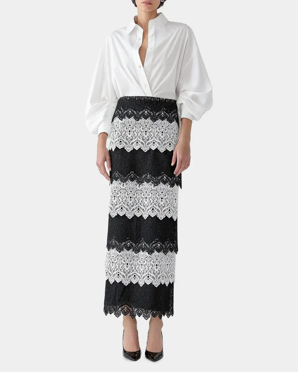 Carolina Herrera Clara Puff-Sleeve Cotton Poplin Button-Down Shirt | Thumbnail 2 Carolina Herrera Clara Puff-Sleeve Cotton Poplin Button-Down Shirt | Thumbnail 2