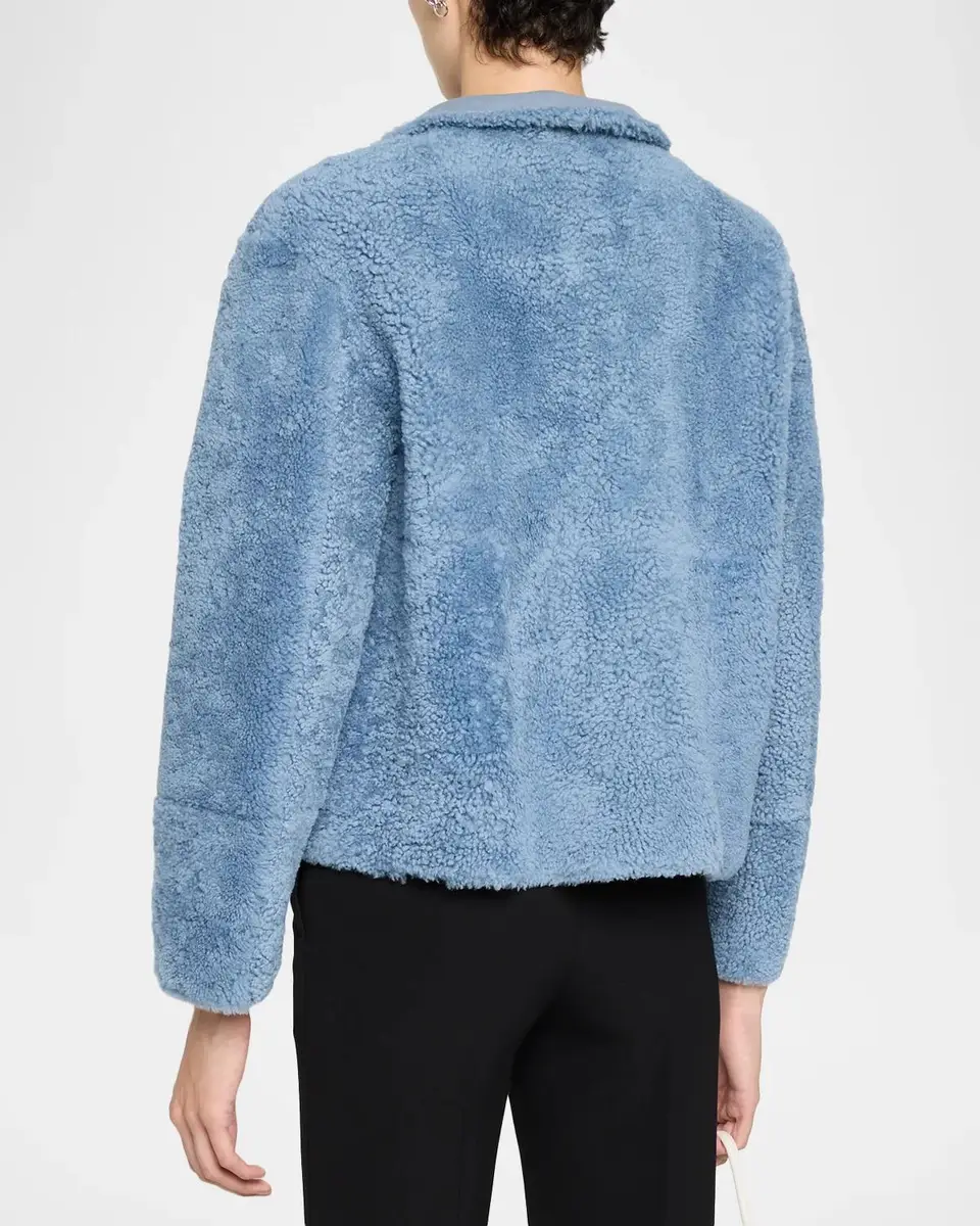 Akris punto Throw Over Lamb Shearling Reversible Coat | Thumbnail 3