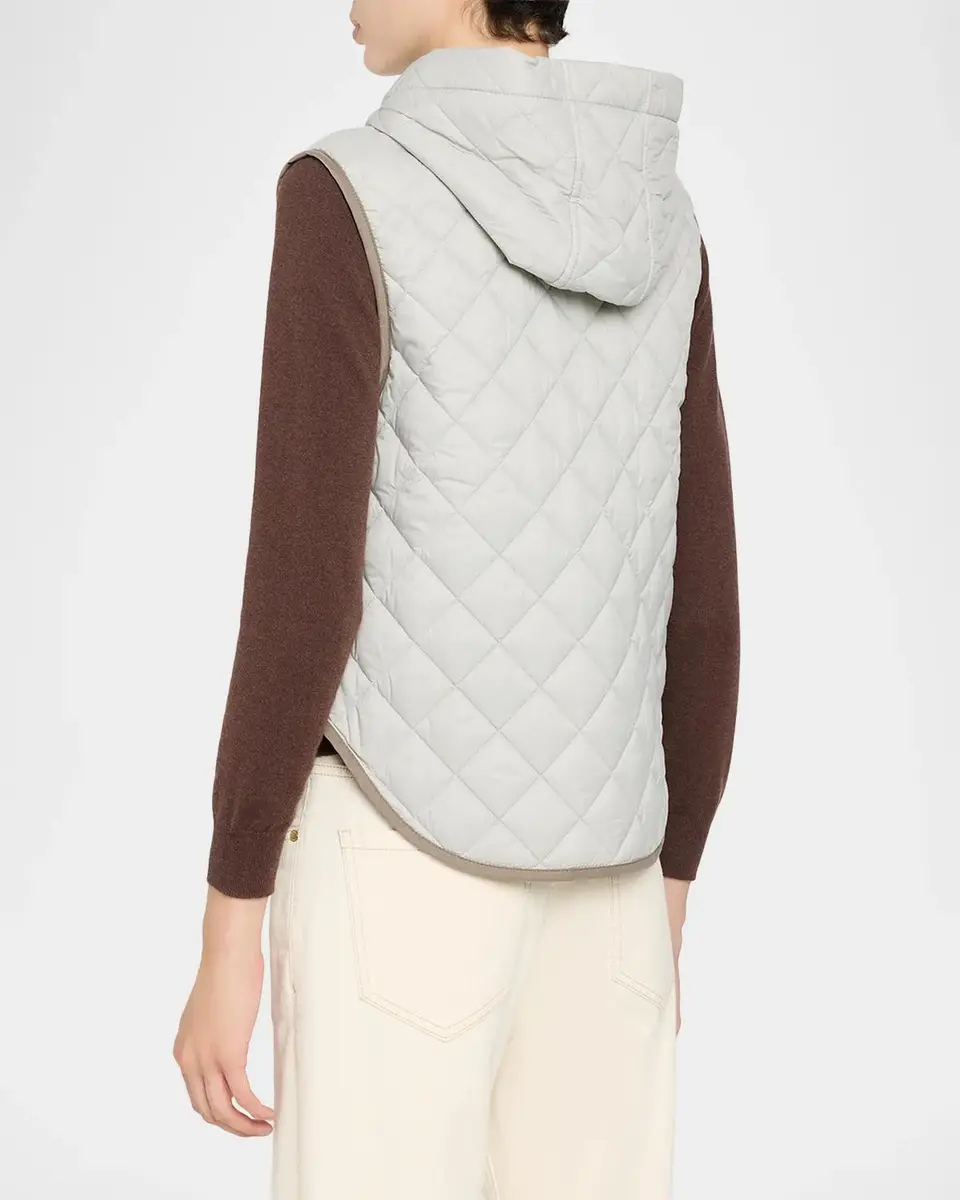 Brunello Cucinelli Hooded Quilted Outerwear Vest | Thumbnail 3 Brunello Cucinelli Hooded Quilted Outerwear Vest | Thumbnail 3