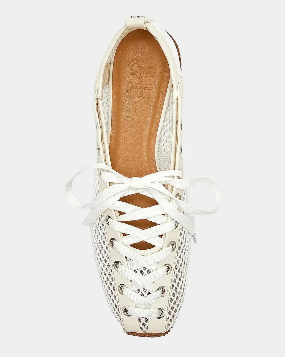 Ganni Sporty Ballerina Mesh Flats | Thumbnail 2