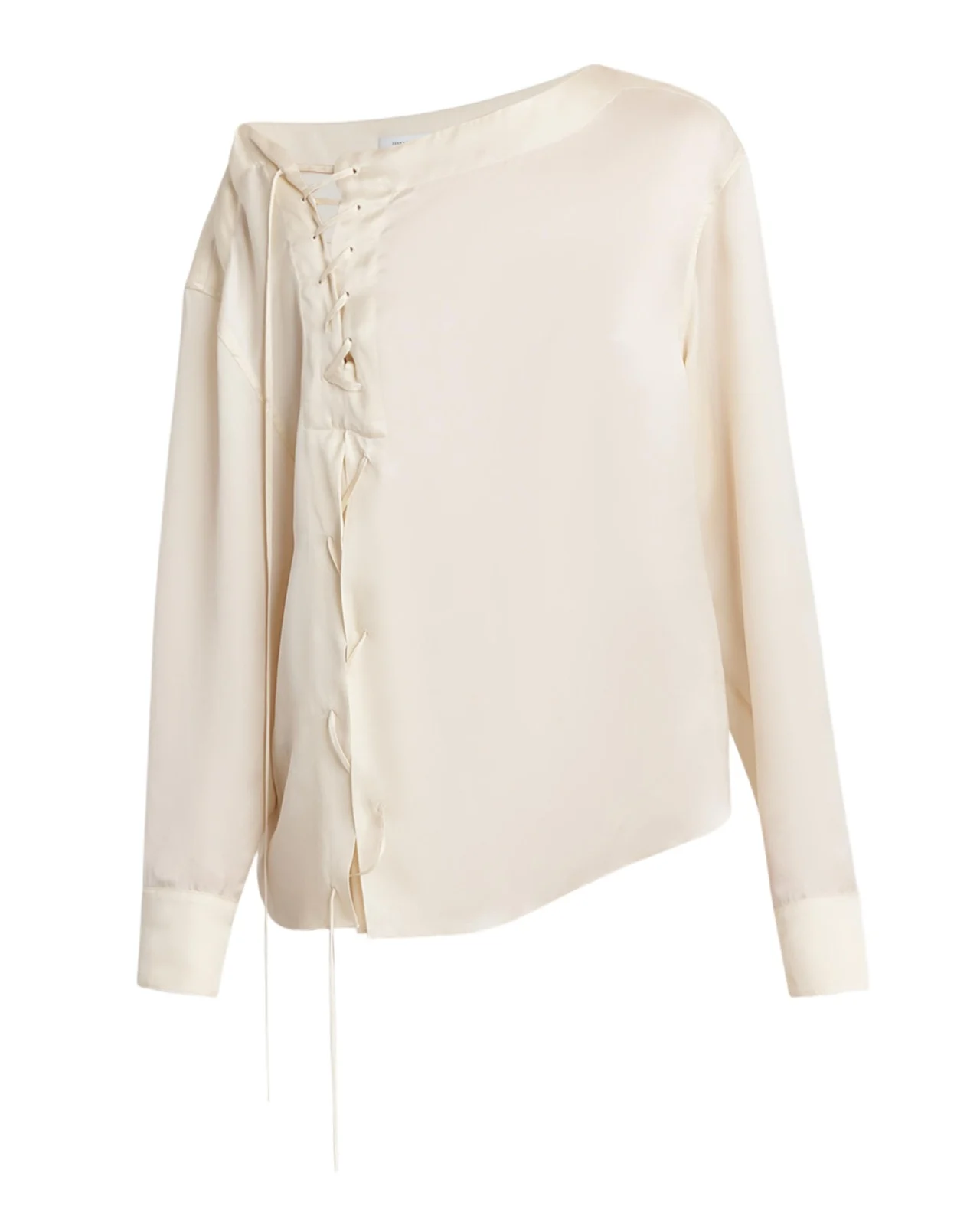 Ferragamo Satin Lace-Up Blouse