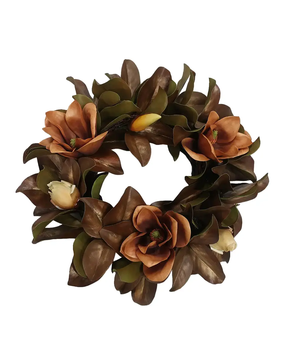 Winward Home Magnolia Leaf 24" Faux Fall Wreath | Thumbnail 2 Winward Home Magnolia Leaf 24" Faux Fall Wreath | Thumbnail 2