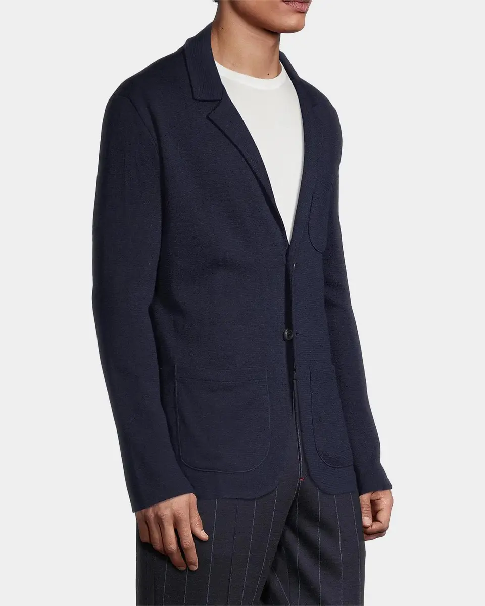 Isaia Men's Wool-Blend Sweater Jacket | Thumbnail 6 Isaia Men's Wool-Blend Sweater Jacket | Thumbnail 6