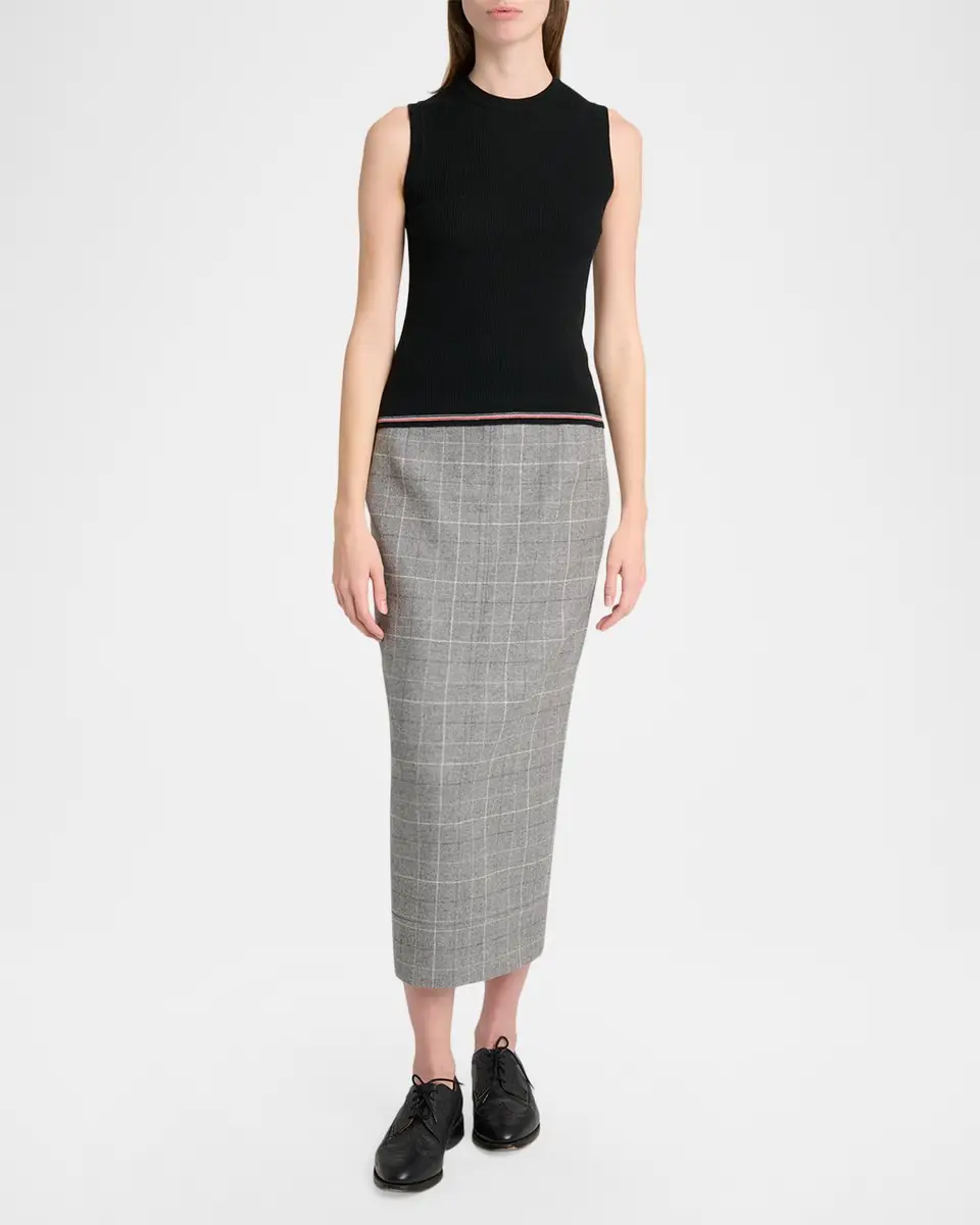 Thom Browne RWB Wool Rib-Knit Shell Top | Thumbnail 2